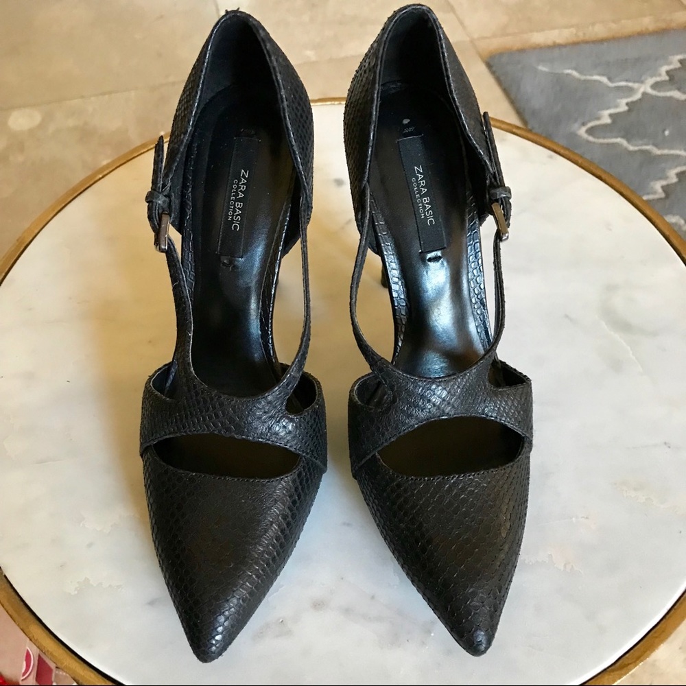 Zara Basic Black Snake Skin - Picture 2 of 4